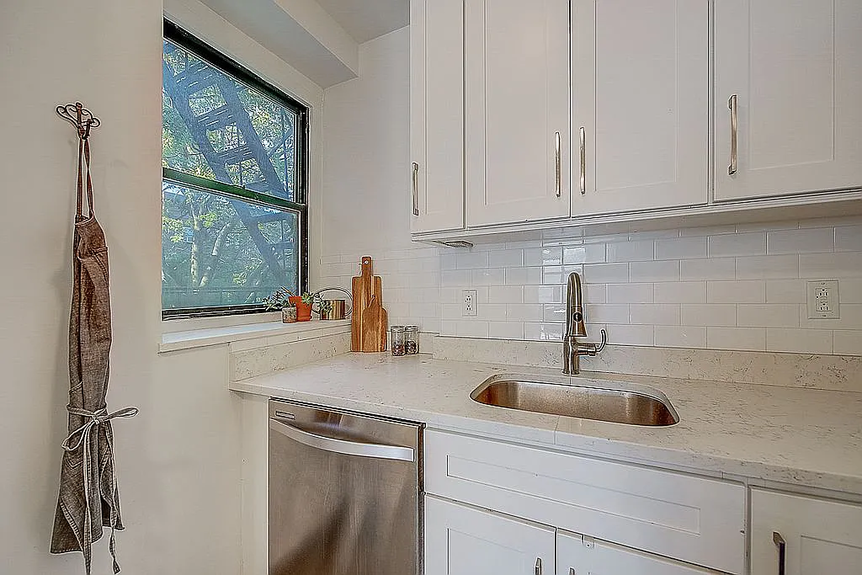 Sink and a dishwasher