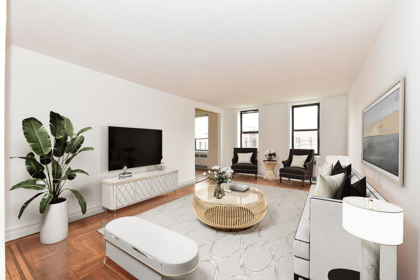 Living room with furniture and TV
