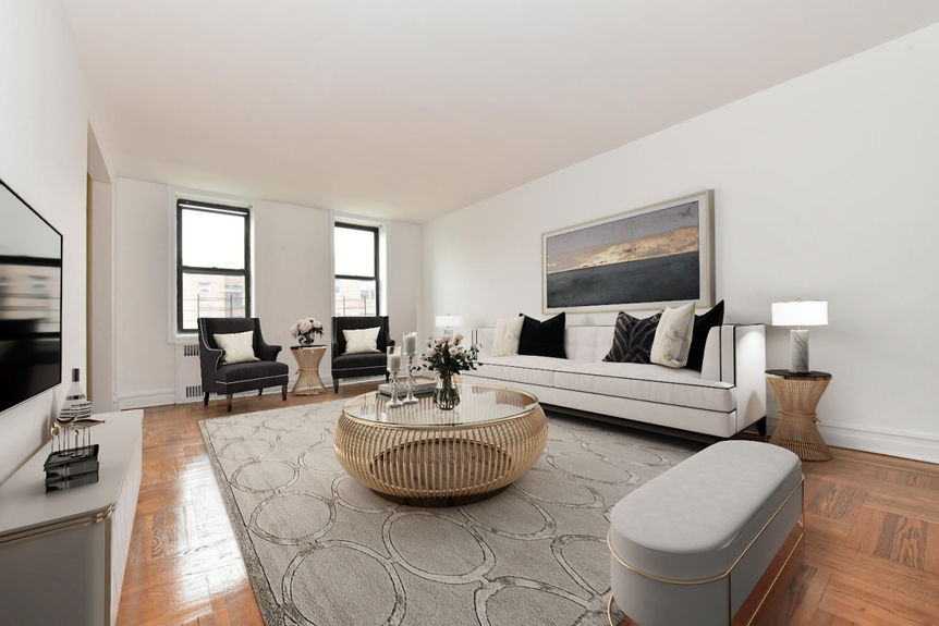 Living room with furniture