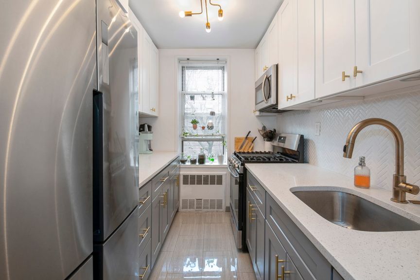 View of the kitchen from the dining area