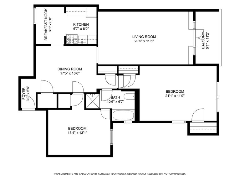 Floor Plan for 34-41 85th St, Unit 3O