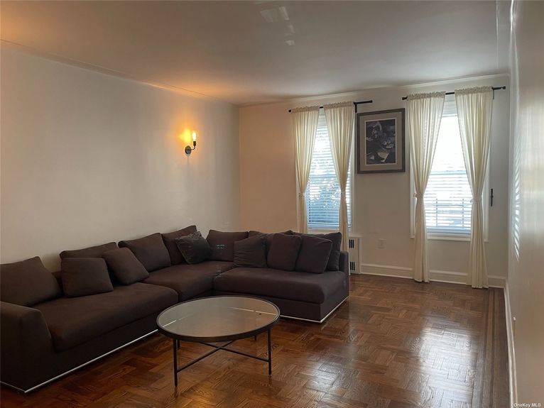 Living room with couches and a small center table