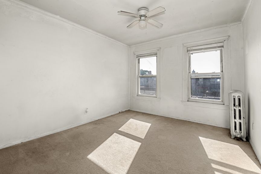 Empty bedroom on the second floor