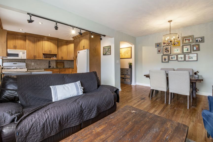 Living room, dining room, and kitchen