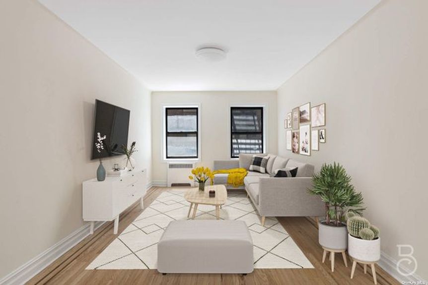 virtually staged living room