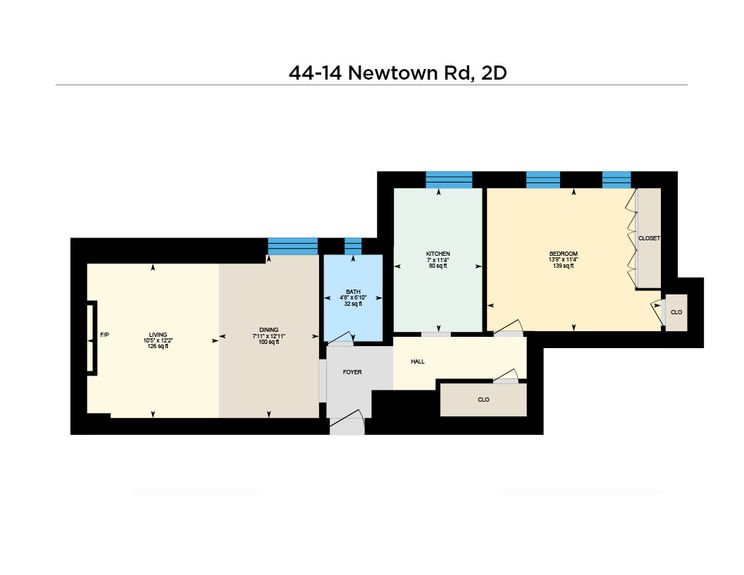44-14 Newtown Rd, 2D - Floor Plan
