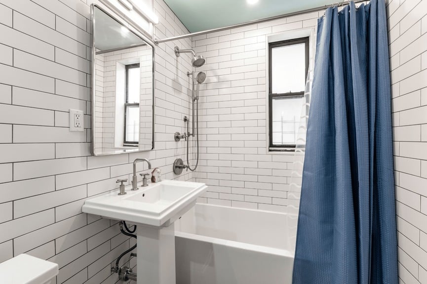 Bathroom at 35-06 88th St, Unit 3G, a co-op apartment in Jackson Heights, Queens (11372).