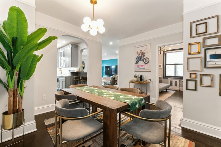 Dining Area at 35-06 88th St, Unit 3G, a co-op apartment in Jackson Heights, Queens (11372).
