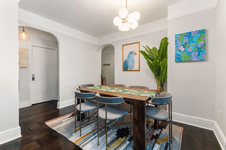 Dining Area at 35-06 88th St, Unit 3G, a co-op apartment in Jackson Heights, Queens (11372).