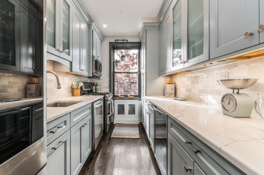 Kitchen at 35-06 88th St, Unit 3G, a co-op apartment in Jackson Heights, Queens (11372).