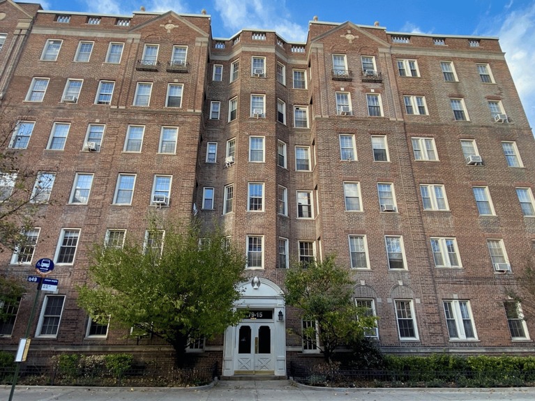 Building Exterior at 79-15 35th Ave, Unit 3C, a condo apartment in Jackson Heights, Queens (11372).