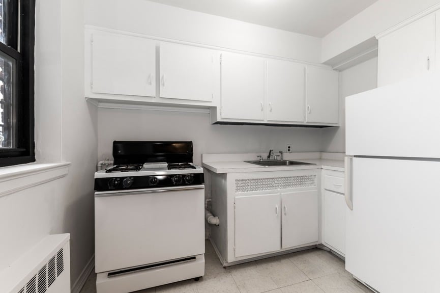Kitchen at 22-60 79th St, Unit 3E, a condo apartment in Astoria, Queens (11370).