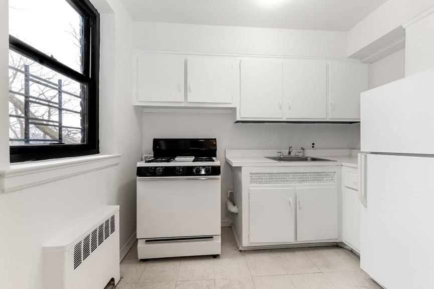 Kitchen at 22-60 79th St, Unit 3E, a condo apartment in Astoria, Queens (11370).