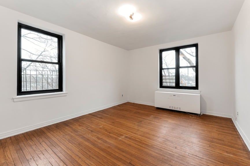 Living room at 22-60 79th St, Unit 3E, a condo apartment in Astoria, Queens (11370).