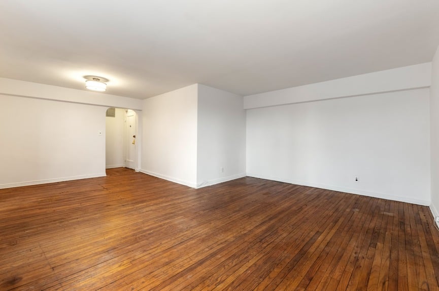 Living room at 22-60 79th St, Unit 3E, a condo apartment in Astoria, Queens (11370).