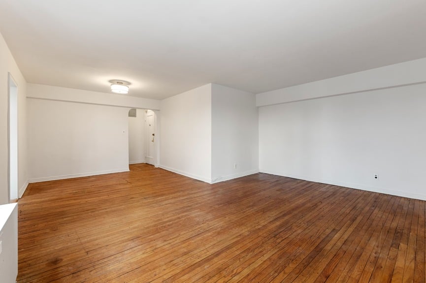 Living room at 22-60 79th St, Unit 3E, a condo apartment in Astoria, Queens (11370).