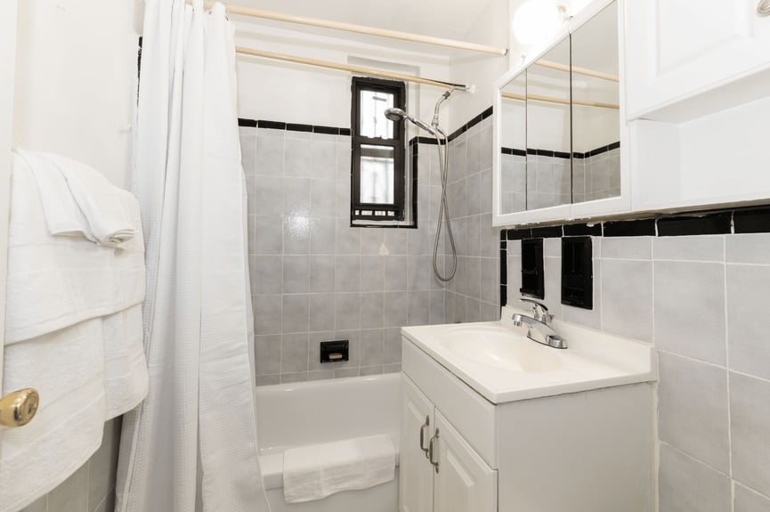 Bathroom at 33-24 Junction Blvd, Unit 1R, a co-op apartment in Jackson Heights, Queens (11372).