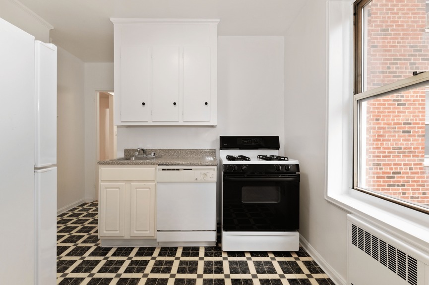 Kitchen at 79-10 34th Ave, Unit 4U, a co-op apartment in Jackson Heights, Queens (11372).
