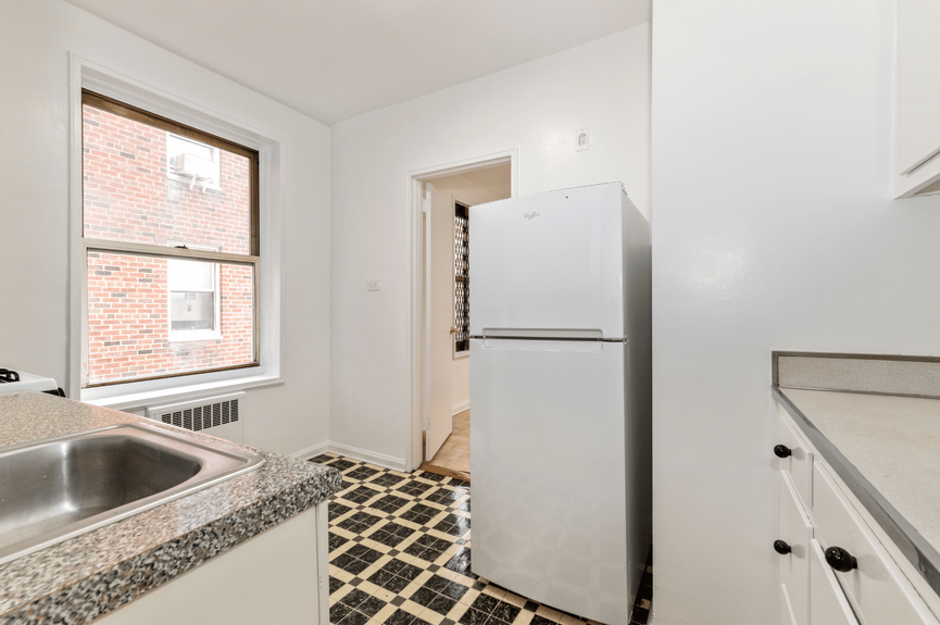 Kitchen at 79-10 34th Ave, Unit 4U, a co-op apartment in Jackson Heights, Queens (11372).
