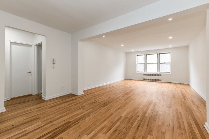 Living room and Foyer at 79-10 34th Ave, Unit 4U, a co-op apartment in Jackson Heights, Queens (11372).