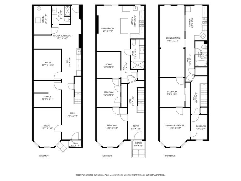 Floorplan at 18-42 Norman St, a two-family house in Ridgewood, Queens (11385).