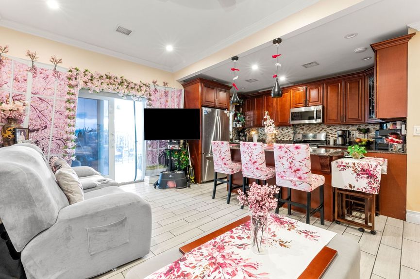 Kitchen at 18-42 Norman St, a two-family house in Ridgewood, Queens (11385).