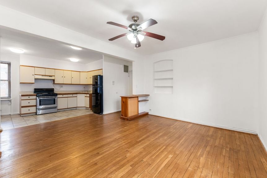 Kitchen at 22-43 77th St, unit C1, a condo apartment in Astoria, Queens (11370).