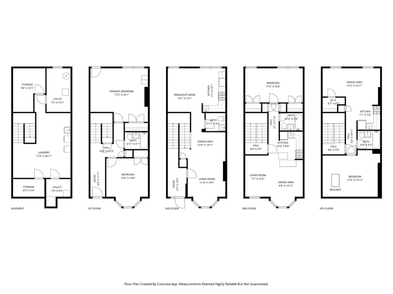Floor plans at 426 54th St, a multi-family home in Sunset Park, Brooklyn (11220).