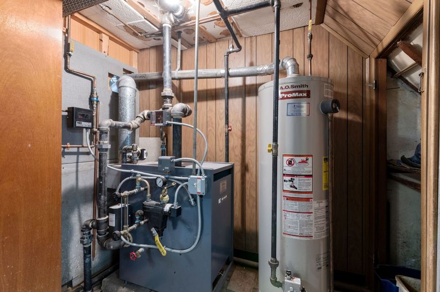 Electrical room at 20-29 28th St, a single-family home in Astoria, Queens (11105).
