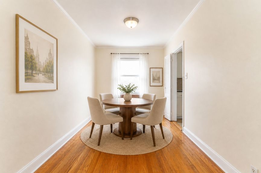 Dining room at 20-29 28th St, a single-family home in Astoria, Queens (11105).