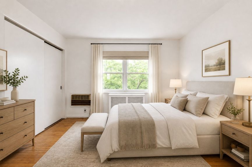 Primary bedroom at 20-29 28th St, a single-family home in Astoria, Queens (11105).