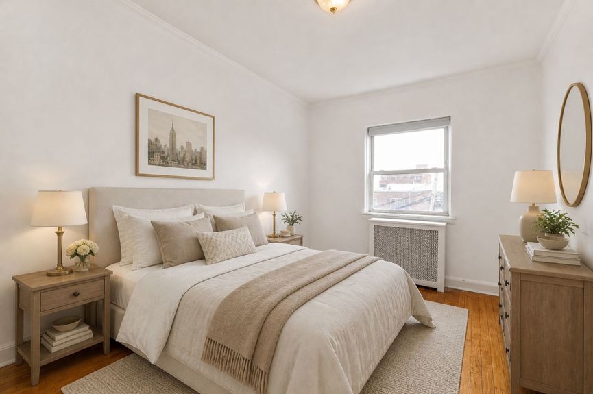 Second bedroom at 20-29 28th St, a single-family home in Astoria, Queens (11105).