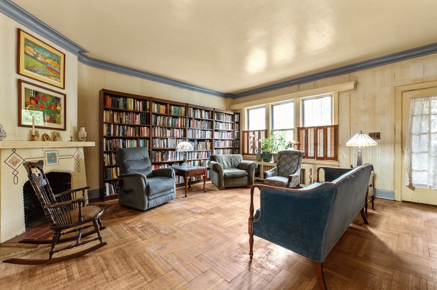 Living room at 34-32 84th St, a single-family house in Jackson Heights, Queens (11372).