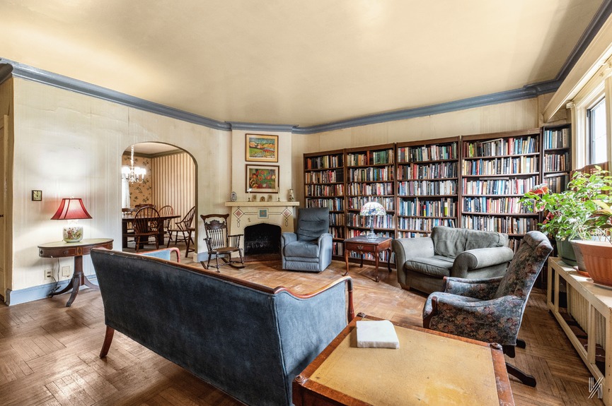 Living room at 34-32 84th St, a single-family house in Jackson Heights, Queens (11372).