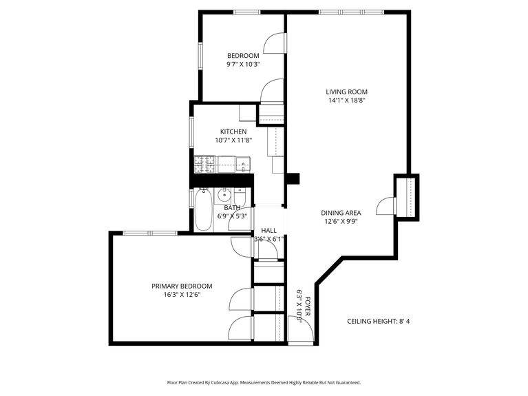 Floorplan at 79-10 34th Avenue, Unit 4U, a co-op apartment in Jackson Heights, Queens (11372).