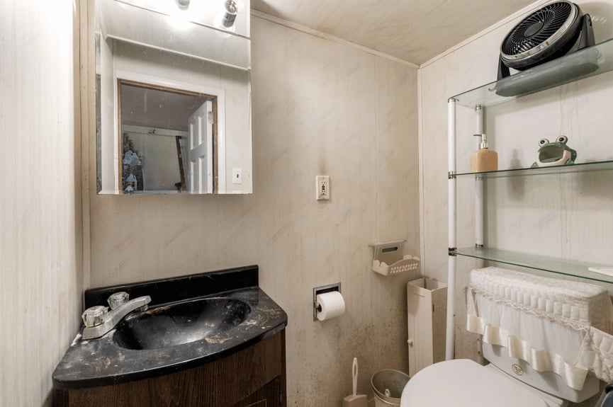 Bathroom at 130-32 144th St, a single-family house in Jamaica, Queens (11436).