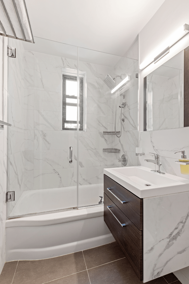 Bathroom at 33-45 94th St, Unit 4H, a co-op apartment in Jackson Heights, Queens (11372)