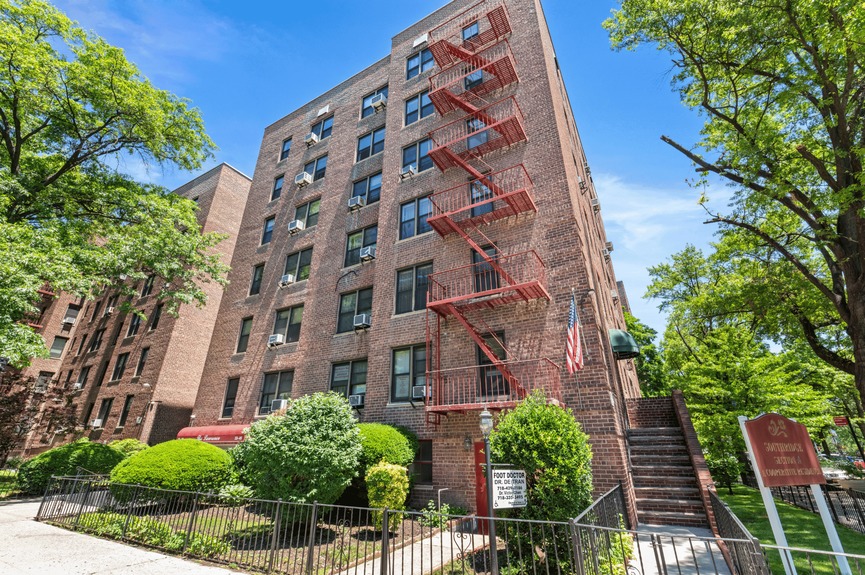 Building exterior at 33-45 94th St, Unit 4H, a co-op apartment in Jackson Heights, Queens (11372)