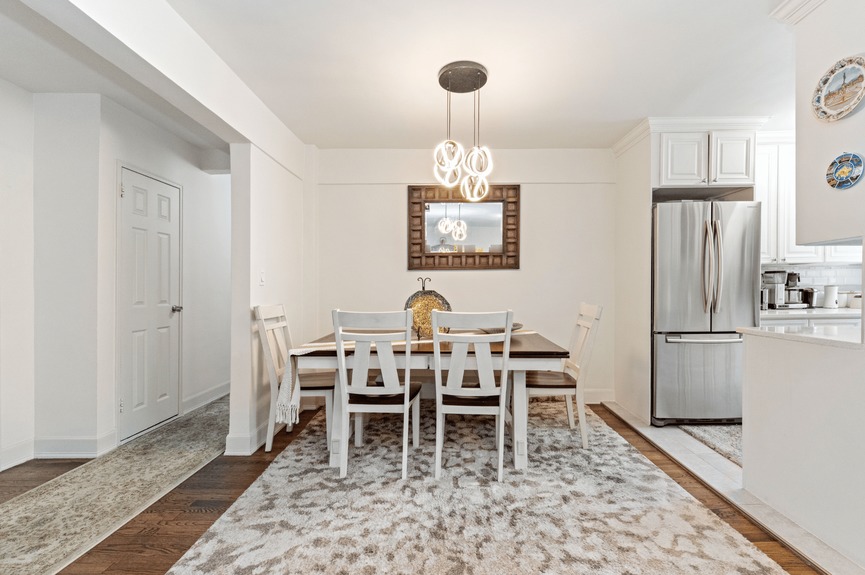 Dining Area and Kitchen at 33-45 94th St, Unit 4H, a co-op apartment in Jackson Heights, Queens (11372)