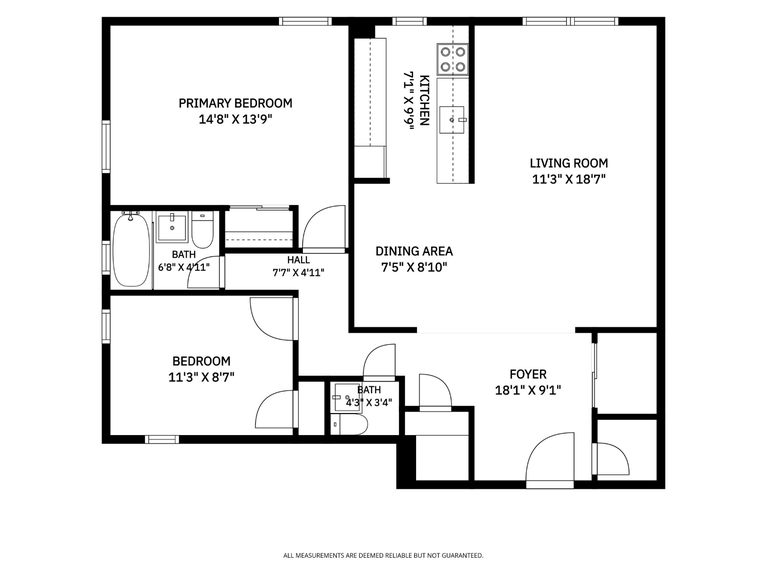 Floor Plan at 33-45 94th St, Unit 4H, a co-op apartment in Jackson Heights, Queens (11372)
