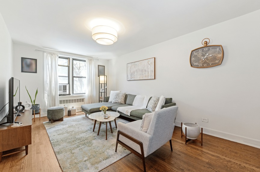 Living room at 33-45 94th St, Unit 4H, a co-op apartment in Jackson Heights, Queens (11372)