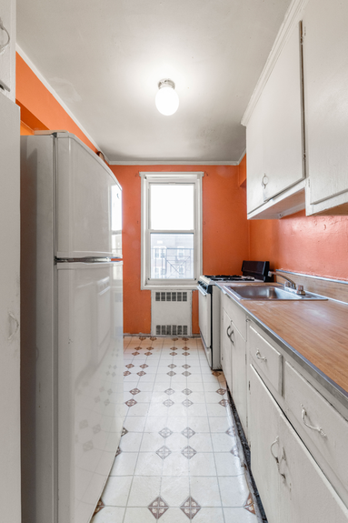 Kitchen at 88-01 35th Ave, Unit 6B, a co-op apartment in Jackson Heights, Queens (11372)