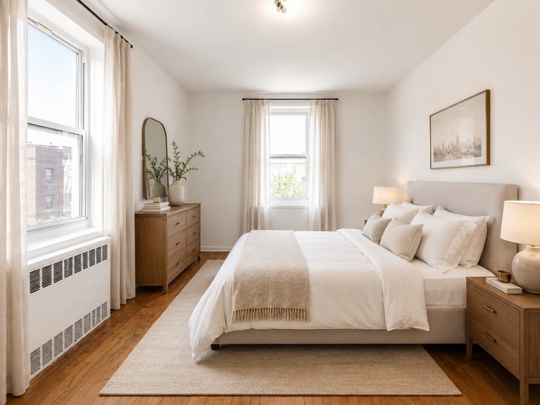 Bedroom at 88-01 35th Ave, Unit 6B, a co-op apartment in Jackson Heights, Queens (11372)