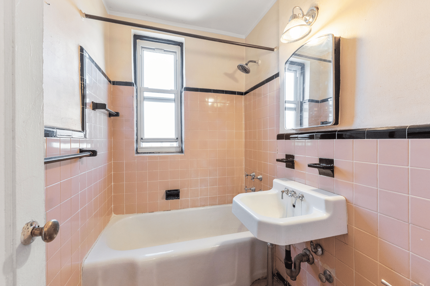 Bathroom at 88-01 35th Ave, Unit 6B, a co-op apartment in Jackson Heights, Queens (11372)