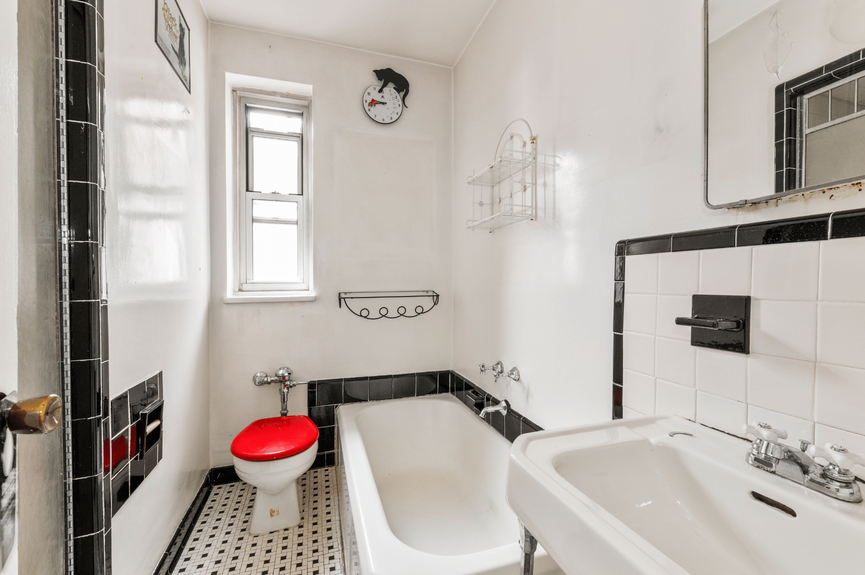 Bathroom at 34-41 85th St, Unit 6L, a co-op apartment in Jackson Heights, Queens (11372)