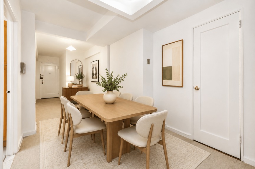 Dining Area and Foyer at 39-65 51st St, Unit 4B, a co-op apartment in Woodside, Queens (11377)