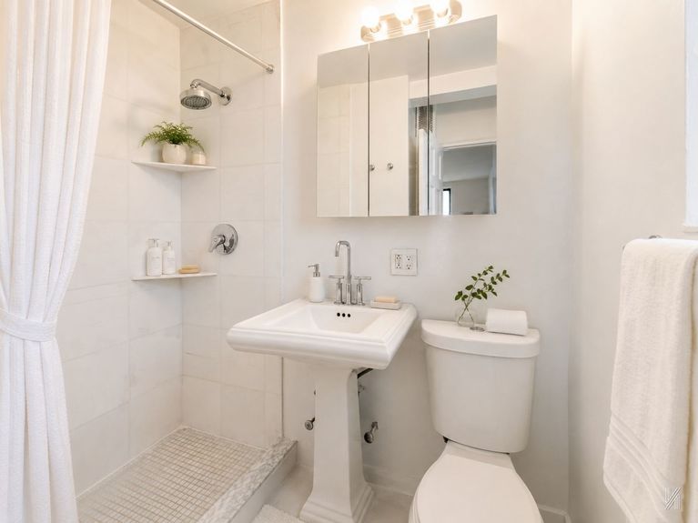 Bathroom at 41-42 73rd St, Unit 5B, a co-op apartment in Woodside, Queens (11377).