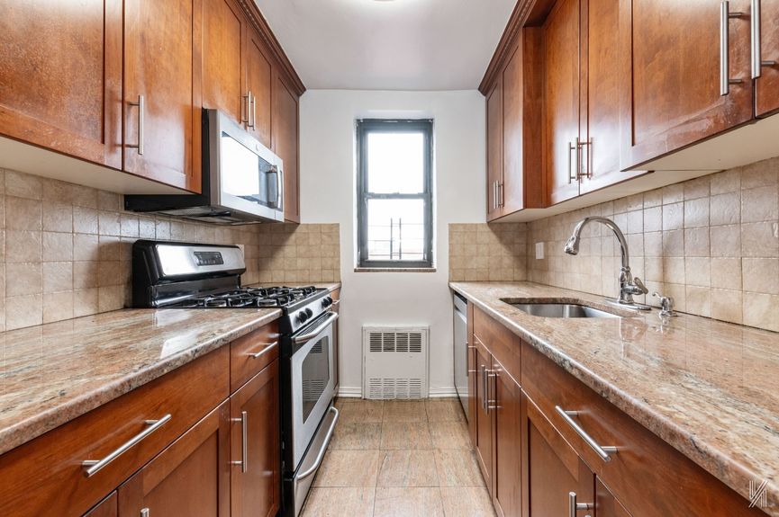 Kitchen at 41-42 73rd St, Unit 5B, a co-op apartment in Woodside, Queens (11377).