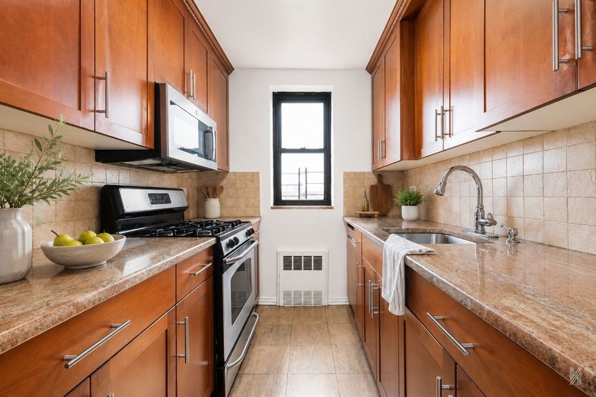 Kitchen at 41-42 73rd St, Unit 5B, a co-op apartment in Woodside, Queens (11377).