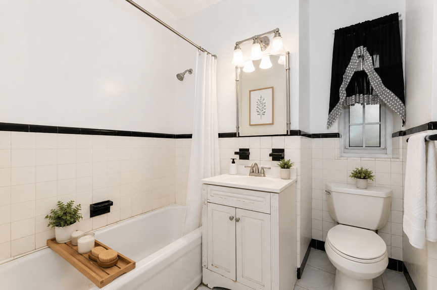 Bathroom at 35-24 78th St, Unit B24,, a co-op apartment in Jackson Heights, Queens (11372).